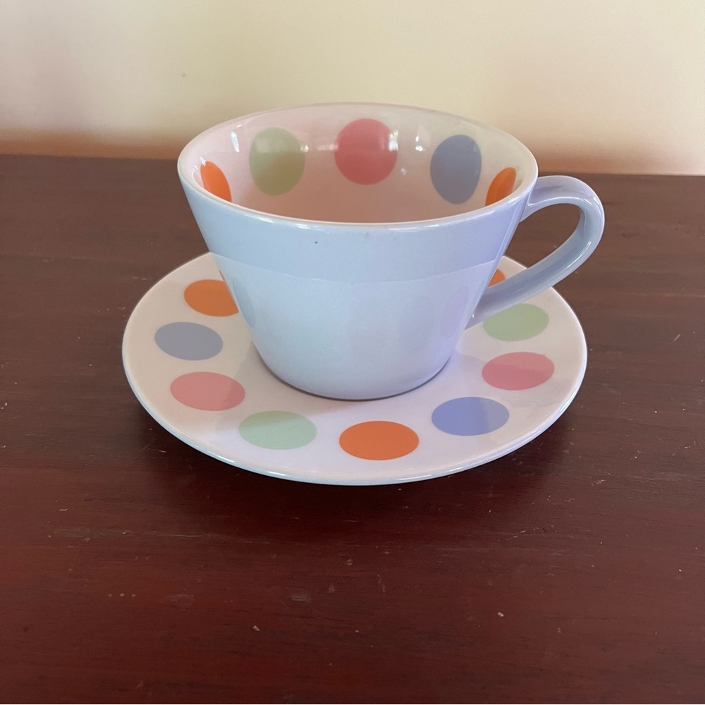 2006 Starbucks Polka Dot Cup and Saucer